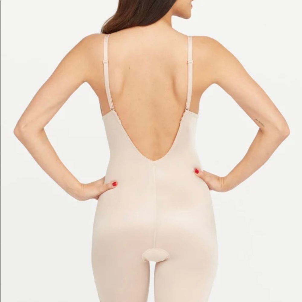 NWT SPANX Suit Your Fancy Strapless Cupped Mid-Thigh Bodysuit XL